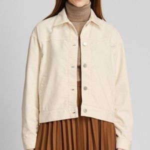 Cream Uniqlo Corduroy Jacket - XS